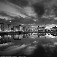 Buy canvas prints of Liverpool Night Albert Dock 1998 by Bernard Rose Photography