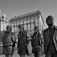 Buy canvas prints of Beatles Statues at Pier Head by Bernard Rose Photography