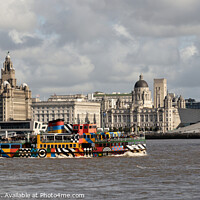 Buy canvas prints of Liverpool Waterfront with Snowdrop Ferry by Bernard Rose Photography