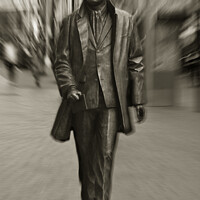 Buy canvas prints of Brian Epstein Statue in Liverpool by Bernard Rose Photography