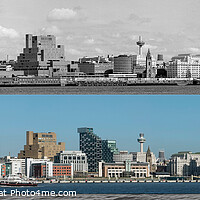 Buy canvas prints of Liverpool Waterfront Panorama  by Bernard Rose Photography