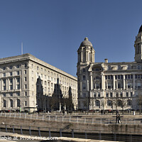Buy canvas prints of Three Graces at the Pier Head by Bernard Rose Photography