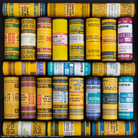 Buy canvas prints of Unexposed 120 Roll Film Collection by Bernard Rose Photography