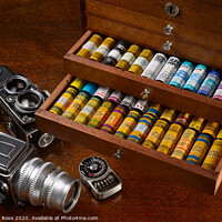 Buy canvas prints of Film Cameras and cabinet of Roll Film by Bernard Rose Photography