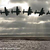 Buy canvas prints of Lancaster Memorial Flight time laspe over Parkgate by Bernard Rose Photography