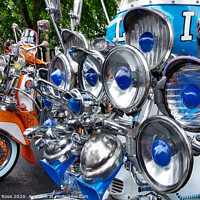 Buy canvas prints of Scooter Headlamps Wall Art by Bernard Rose Photography