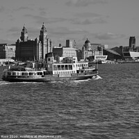 Buy canvas prints of Liverpool Waterfront and the Royal Iris Mersey Fer by Bernard Rose Photography