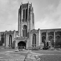 Buy canvas prints of Liverpool Anglican Cathedral exterior 1973 by Bernard Rose Photography