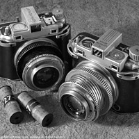 Buy canvas prints of Vintage Kodak Medalist Cameras by Bernard Rose Photography