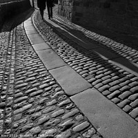 Buy canvas prints of Cobbled Riverside walkway The Groves in Chester by Bernard Rose Photography