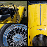 Buy canvas prints of Aspects of a Yellow Morgan Sports Car by Bernard Rose Photography