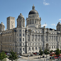 Buy canvas prints of Port of Liverpool Building by Bernard Rose Photography