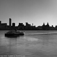 Buy canvas prints of Morning Ferry from Liverpool by Bernard Rose Photography
