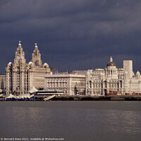 Buy canvas prints of Liverpool Pier Head circa mid 90's by Bernard Rose Photography