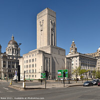 Buy canvas prints of Liverpool's Pier Head Buildings from The Strand by Bernard Rose Photography
