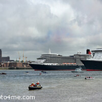 Buy canvas prints of Three Cunard Queens by Bernard Rose Photography