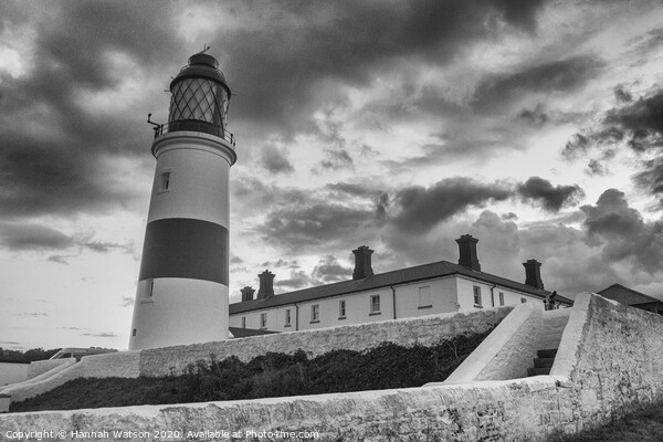 Souter Lighthouse Mono Picture Board by Hannah Watson