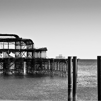 Buy canvas prints of   West Pier Brighton by Eddie Howland