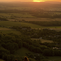 Buy canvas prints of  Sunset at Devils Dyke, Sussex by Eddie Howland