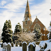 Buy canvas prints of St John's Church, Burgess Hill, Sussex by Eddie Howland