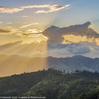 Buy canvas prints of Blue Mountains at sunset, Jamaica by Karol Kozlowski