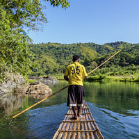 Buy canvas prints of Rio Grande Rafting, Jamaica by Karol Kozlowski