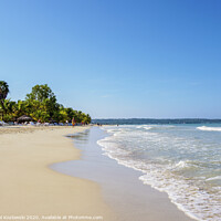 Buy canvas prints of Seven Mile Beach in Negril Jamaica by Karol Kozlowski