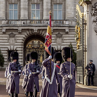 Buy canvas prints of Changing of the Guard at the Buckingham Palace in London by Karol Kozlowski