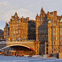 Buy canvas prints of View of the Scotsman Hotel and the North Bridge in Edinburgh by Karol Kozlowski