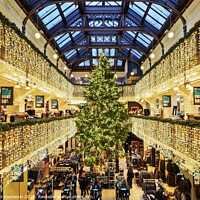 Buy canvas prints of Christmas Decorations in the Jenners Department Store in Edinburgh by Karol Kozlowski