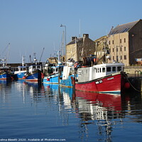 Buy canvas prints of Burghead Harbour Relections by Thelma Blewitt