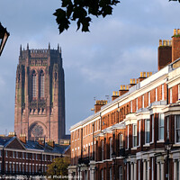 Buy canvas prints of Liverpool Cathedral from the Georgian Quarter by Andrew Davies