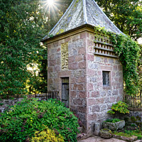 Buy canvas prints of Dovecot, Crathes Castle Walled Garden by Andrew Davies