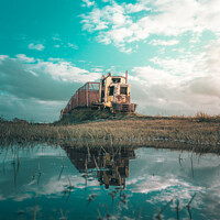 Buy canvas prints of Rustic Old train Reflection by James Cooper