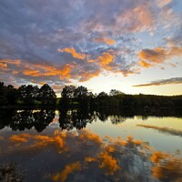 Buy canvas prints of Sunset over the reservoir  by Joe Ames