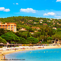 Buy canvas prints of The Beach of Saint Maxime in the Provence-Alpes-Cote d'Azur  by Thomas Klee