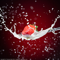 Buy canvas prints of Strawberry Milk-Splash by Thomas Klee