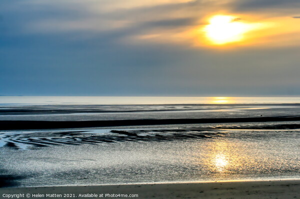 LLandudno Sunset grey tones on the beach  Picture Board by Helkoryo Photography