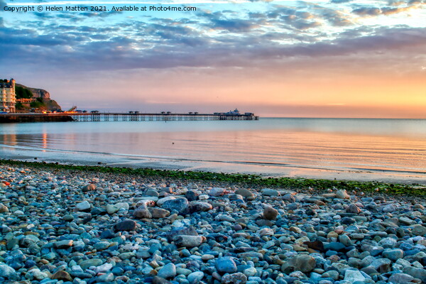 Dawn on LLandudno Beach and pier Picture Board by Helkoryo Photography