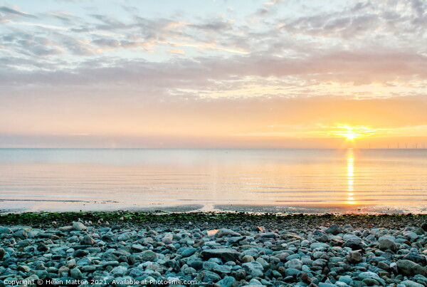 A pastel sunrise beach Llandudno Wales Picture Board by Helkoryo Photography