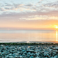 Buy canvas prints of A pastel sunrise beach Llandudno Wales by Helkoryo Photography