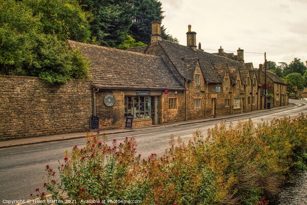 Bibury Post office Street view gloomy day Picture Board by Helkoryo Photography