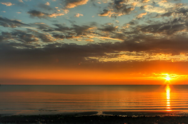 Dark warm Sunrise Llandudno beach  Picture Board by Helkoryo Photography