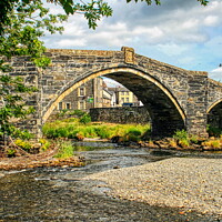 Buy canvas prints of Pretty Bridge Wales Conwy by Helkoryo Photography