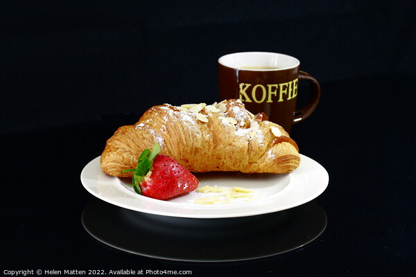 Coffee and Croissant Picture Board by Helkoryo Photography