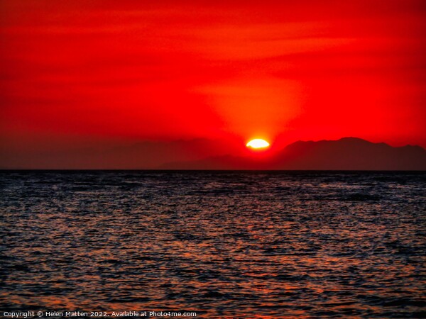 Red Sea Sunset Sharm el Sheikh Egypt 5 Picture Board by Helkoryo Photography