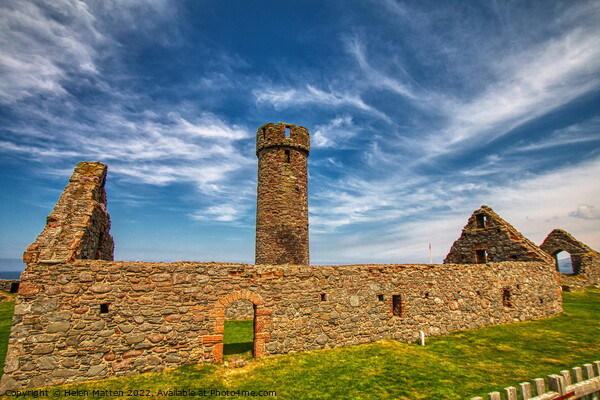 Peel Castle ruins St Germans' Cathedral Isle of Man 1 Picture Board by Helkoryo Photography