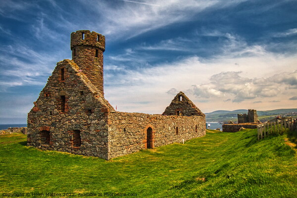 Peel Castle ruins St Germans' Cathedral Isle of Man 2 Picture Board by Helkoryo Photography