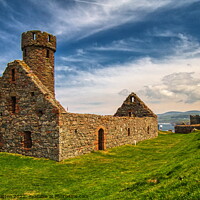 Buy canvas prints of Peel Castle ruins St Germans' Cathedral Isle of Man 2 by Helkoryo Photography