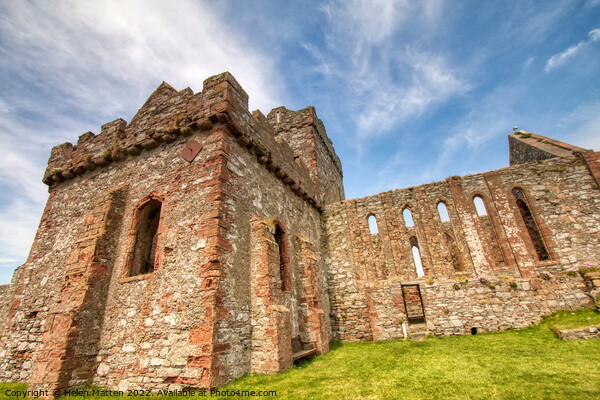 Peel Castle ruins St Germans' Cathedral Isle of Man 3 Picture Board by Helkoryo Photography